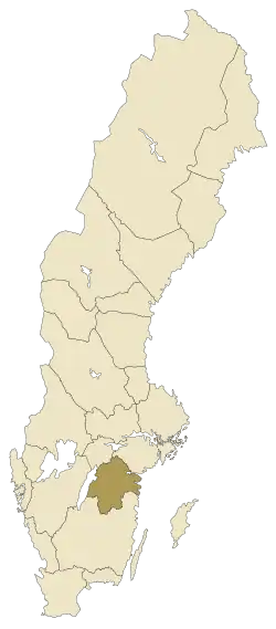 Lage von Östergötland in Schweden