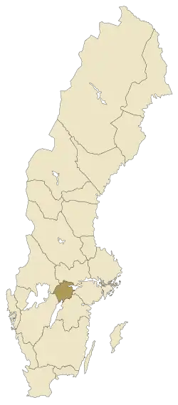 Lage von Närke in Schweden