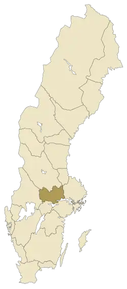 Lage von Västmanland in Schweden