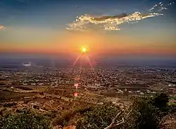 Luftaufnahme der Stadt as-Suwaida, Oktober 2011