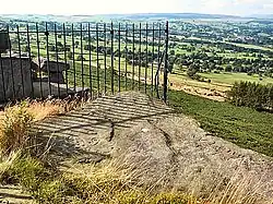 Der Swastika Stone in den Hügeln um Ilkley
