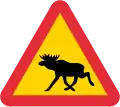 Schwedisches Elchwarnschild