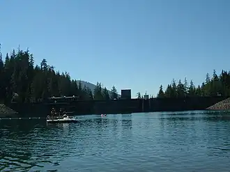 Schwimmbereich bei der Staumauer