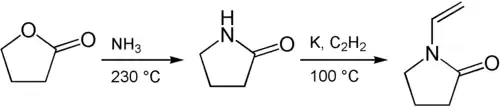 Synthese von N-Vinyl-2-pyrrolidon