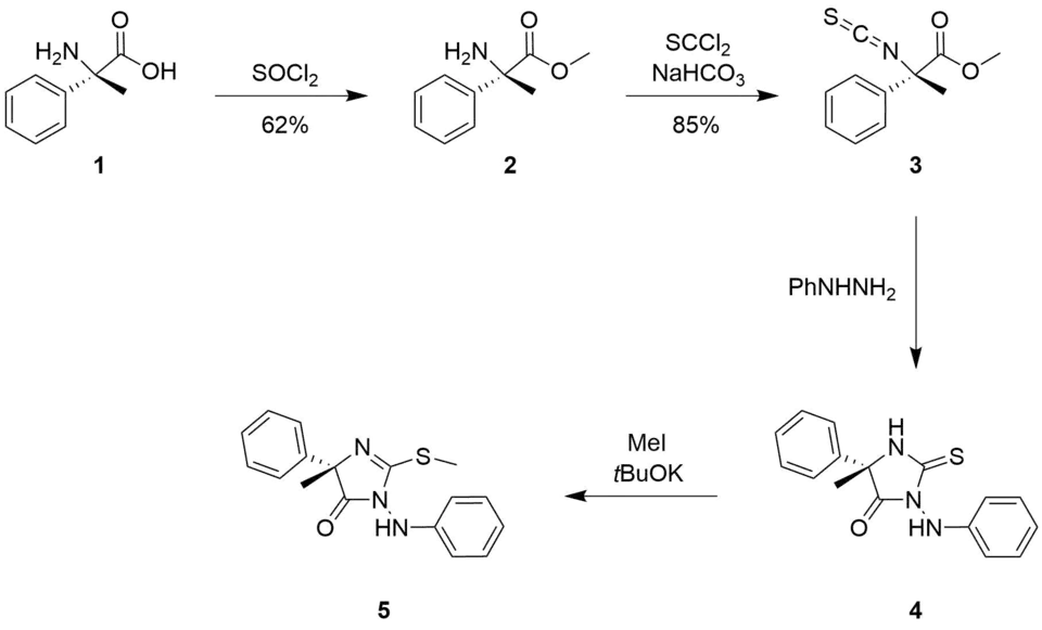 Darstellung von Fenamidon (5).