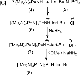 Letzte Stufen der Synthese von P4-t-Bu
