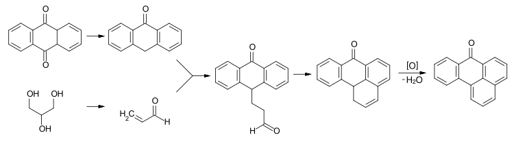 Synthese von Benzanthron aus Anthrachinon und Glycerin