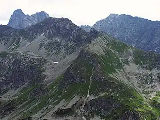 Blick von dem Tal Dolina Pięciu Stawów Polskich