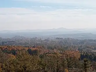 Blick vom Tanzplan, Tännichtkuppe rechts von der Mitte
