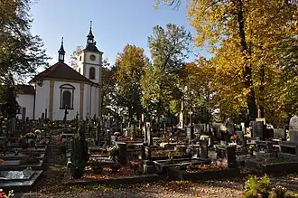 Friedhof und Kirche auf dem Oreb