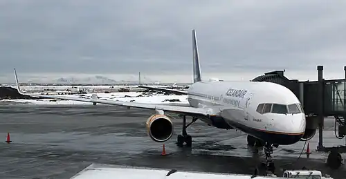 Icelandair Boeing 757 im Winter