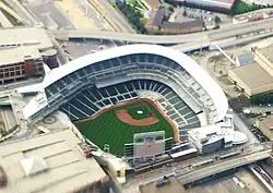 Luftbild in der Bauphase vom September 2009