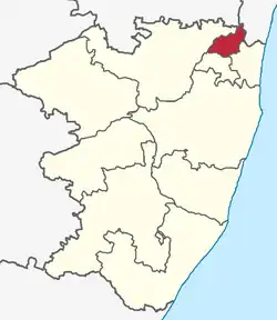 Lagekarte des Subdistrikts