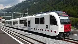 ABe 4/12 der TPF im Bahnhof von Montbovon