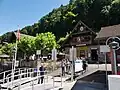 Talstation der Bahn direkt am Schiffsanleger am Vierwaldstättersee