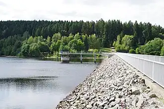 Damm der Talsperre Falkenstein