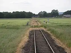 An der Landesgrenze beginnt der 2015 von der LWS übernommene nördliche Streckenteil.