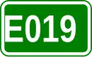 Zeichen der Europastraße 019