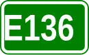 Zeichen der Europastraße 136