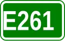 Zeichen der Europastraße 261