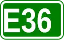 Zeichen der Europastraße 36