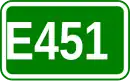 Zeichen der Europastraße 451