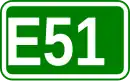 Zeichen der Europastraße 51