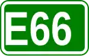 Zeichen der Europastraße 66