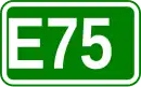 Zeichen der Europastraße 75