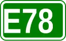 Zeichen der Europastraße 78