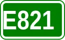 Zeichen der Europastraße 821