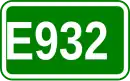 Zeichen der Europastraße 932