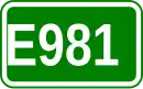 Zeichen der Europastraße 981
