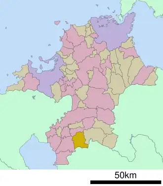Lage Tachibanas in der Präfektur