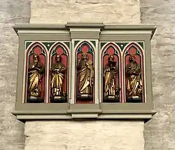 Figurenensemble von der ehem. Kanzel, jetzt Nordpfeiler