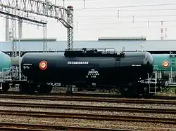 Kesselwagen im Erdöl-Verladeterminal