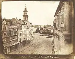 Frankfurt am Main: Blick auf die Zeil in Richtung Hauptwache, Kalotypie, 1846