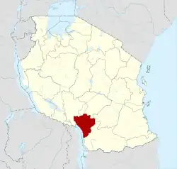 Lage der Region Njombe in Tansania