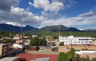 Blick von Tarapoto auf die Cordillera Escalera