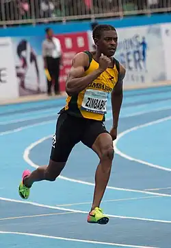 Tatenda Tsumba – ausgeschieden als Siebter in 21,21&nbsp;s