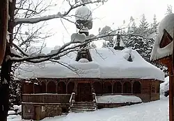Blick vom blau markierten Wanderweg