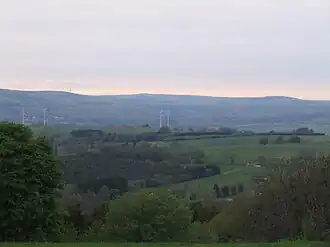 Blick vom Horst zum Taufstein in der Bildmitte