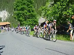 Die Tour de Suisse im Schlussanstieg bei Litzirüti