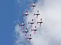 Das PC-7 Team in der Formation Diamant