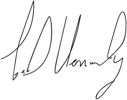 Edward Kennedys Unterschrift