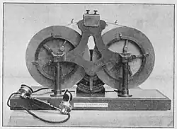 Band-Telephonograph mit Spulen und Stahlband statt Walze und Draht, Mix & Genest Berlin (1900)