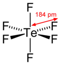Strukturformel von Tellurhexafluorid