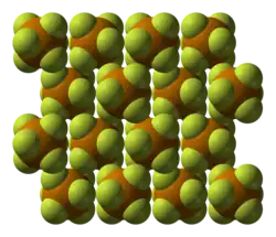 Kristallstruktur von TeF6