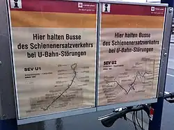 Wien: Fahrgastinformation an einem festen Zugangspunkt zum Schienenersatzverkehr