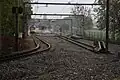 Zwischen­endhalte­stelle Pétria, beider­seits des Kehr­gleises die Strecken­gleise nach Anderlues